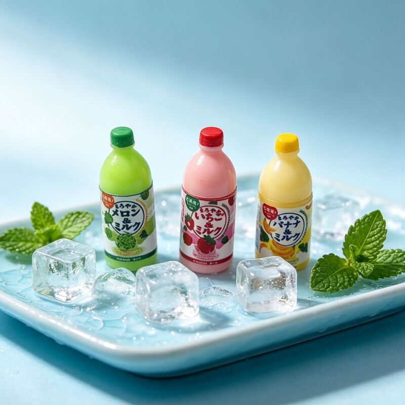 Simulated Japanese imported milk bottle strawberry banana flavor convenience store decoration model DIY keychain hairpin hair tie Simulated Japanese imported milk bottle strawberry banana flavor convenience store decoration model DIY keychain hairpin hair tie