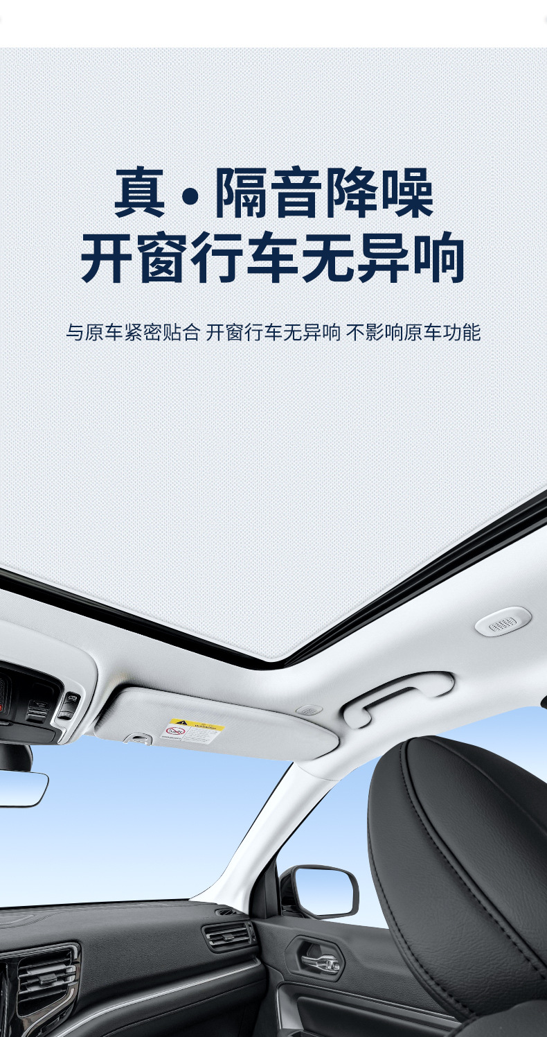 Suitable for the 2023 Fox 23 Model/2024 Fox 24 Model Sunroof Electrostatic Sunshade Curtain, Heat Insulation, Sun Protection, Privacy Sunshade Panel