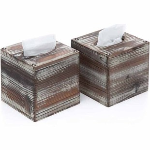 Japanese Creative Paulownia Paper Box Simple Solid Wood Tissue Box Living Room Napkin Box Household Paper Box