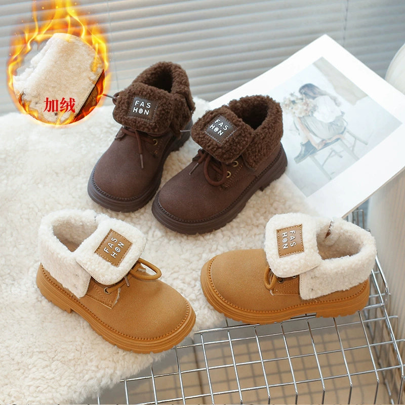 Детские плюшевые сапоги Martin зимой теплые короткие сапоги