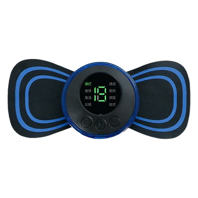 Мини-массажный пластырь, массажер для шейного отдела позвоночника, массажер для плеч и шеи, EMS, портативный импульсный умный массажный пластырь, 8 режимов