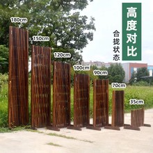 户外防腐木栅栏伸缩实木篱笆爬藤架花园围栏护栏墙面装饰网格花架