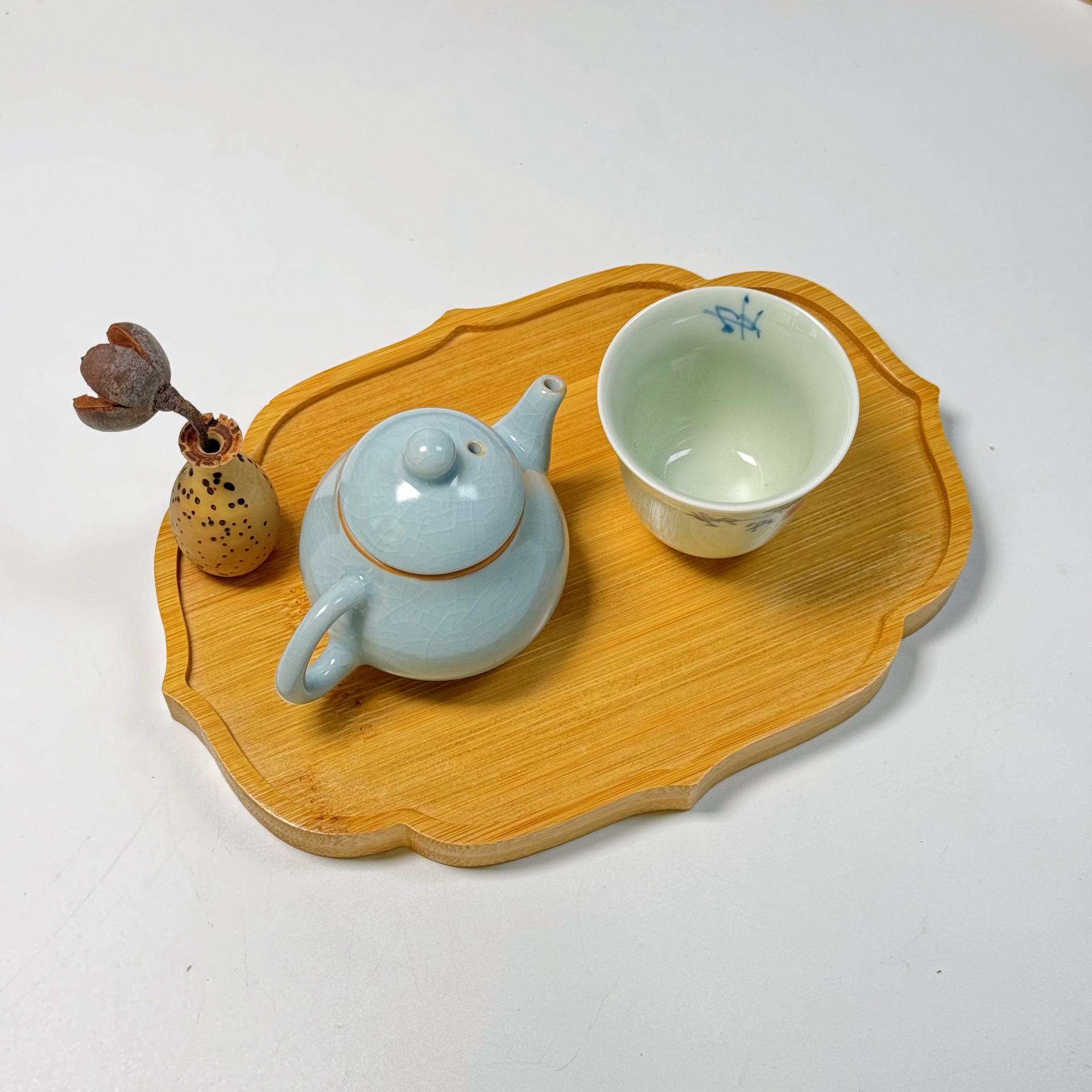 楠竹茶杯瓷器餐具托盘多功能简约多款居家日用