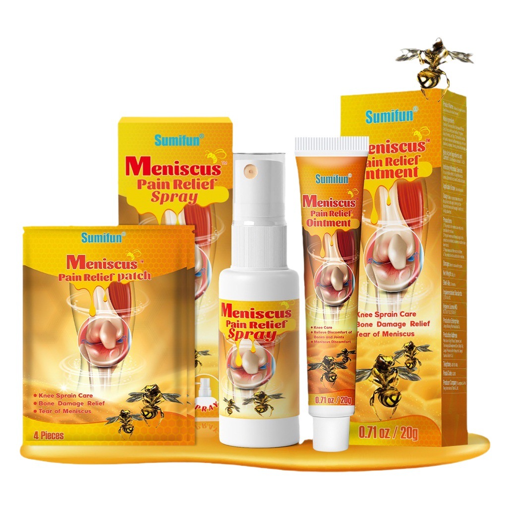 スミフン Amazon越境人気商品 蜂毒シリーズ ケアセット プッシュ式スプレー マッサージクリーム 貼付剤