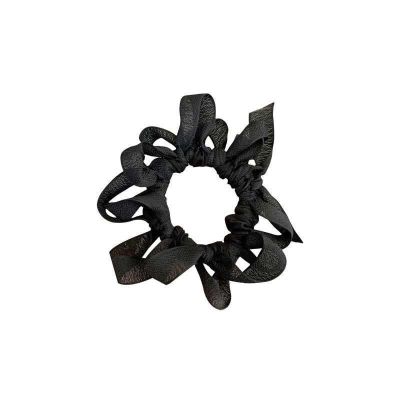 Tejido simple anillo de cabello cuerda de cabeza mujer 2025 nuevo tocado de banda de goma de cabeza de bola de alta elasticidad cuerda de cabello de cola de caballo