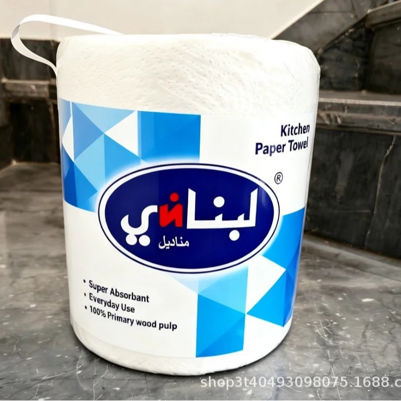 大卷厨房纸外贸英文阿拉伯文包装工厂批发可定制包装logo厨房纸
