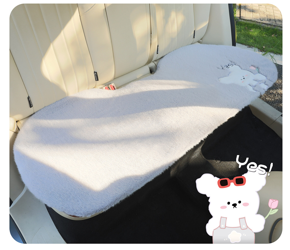 Car Seat Cushion Autumn and Winter Stuffed Warm Thickened Neutral Car Seat Cushion Three-Piece Set Winter Butt Cushion Cartoon