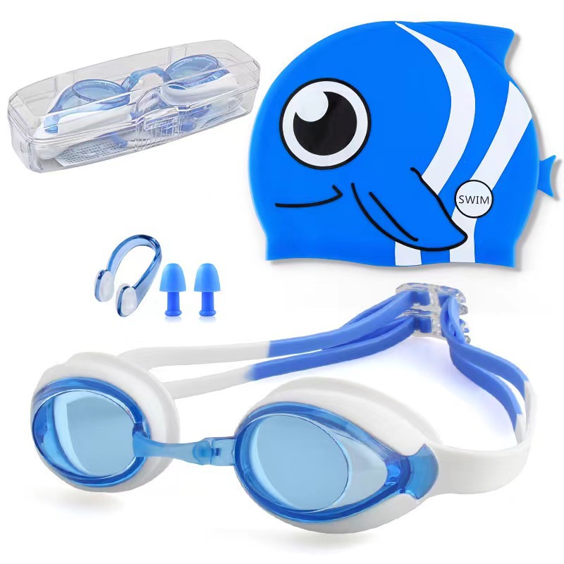 파란색과 흰색 큰 눈 물고기 세트 (고급 박스)