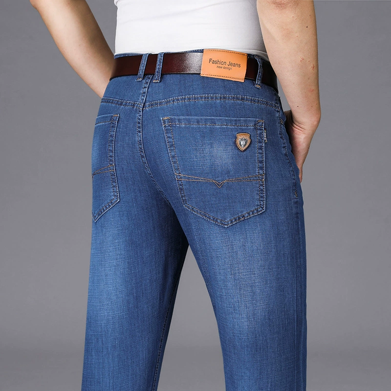 Thin jeans, elastic classic suit jacket, casual trousers, loose straight fit, high waist