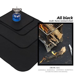 Outdoor camping fireproof mat camping fireproof cloth flame retardant high temperature resistant insulation picnic barbecue mat silicone fire blanket