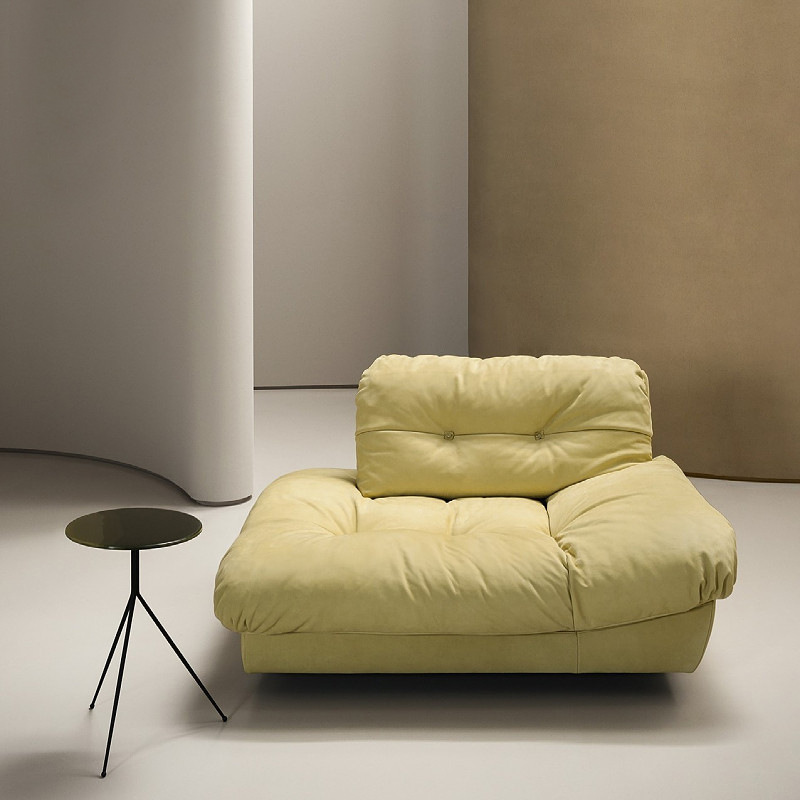 Nube italiana sofá crema estilo minimalista diseñador abajo sala de estar pequeño apartamento fila recta sofá de tela Foshan