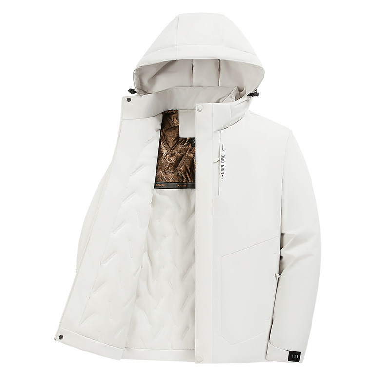 2024 invierno nuevo tipo de ropa de algodón para hombres a prueba de viento, agua, electricidad estática, humedad, aceite, frío, anti-desvanecimiento, ropa de algodón grande