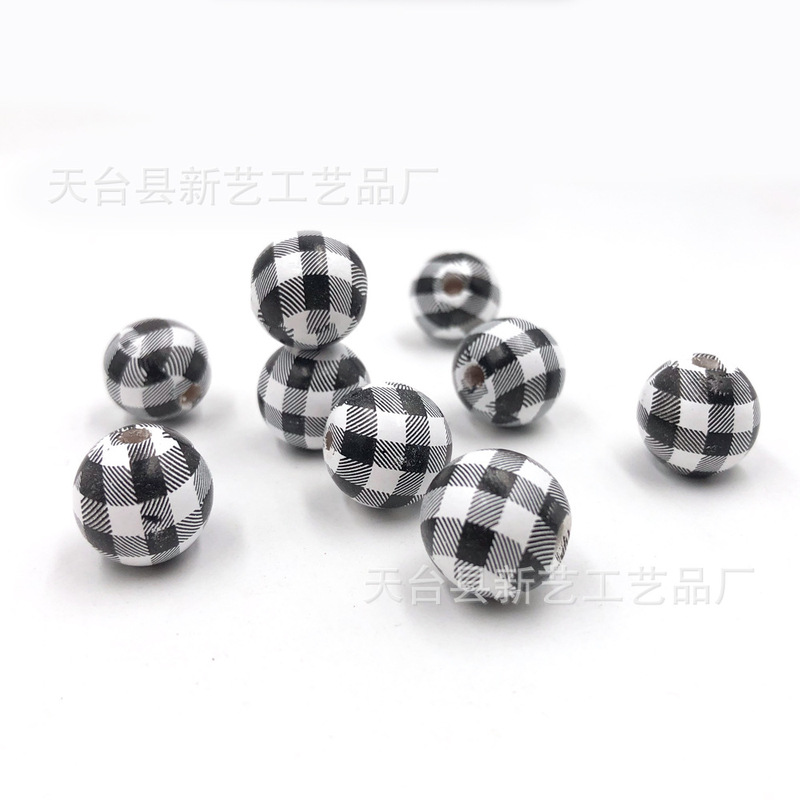 新商品16mm荷の木の丸い玉の原木の色の子供のdiyの雪の花の千鳥の格は飾りの木の玉のアクセサリーの部品を飾ります。|undefined