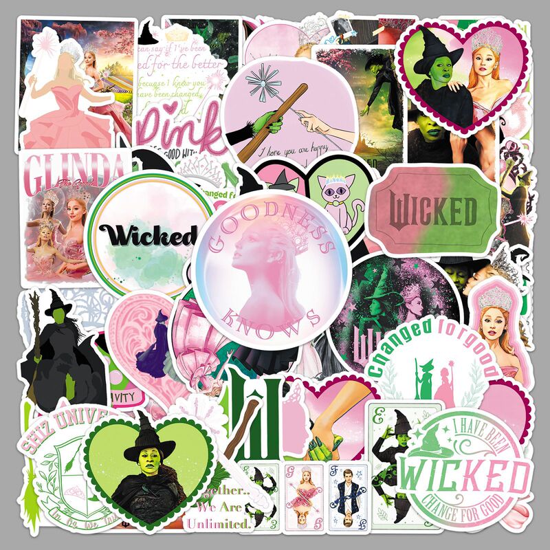 50 Pieces of Wicked Witch Graffiti Stickers Personalized Cross-Border Hot Selling Movie Decoration Water Cup Laptop Stickers