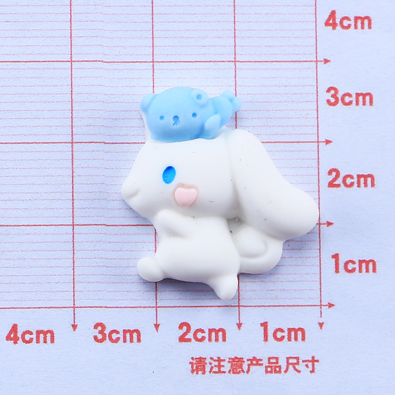 Carácter animal de dibujos animados tarjeta grande lindo DIY crema pegamento teléfono caso anillo de pelo tocado horquilla resina accesorios al por mayor