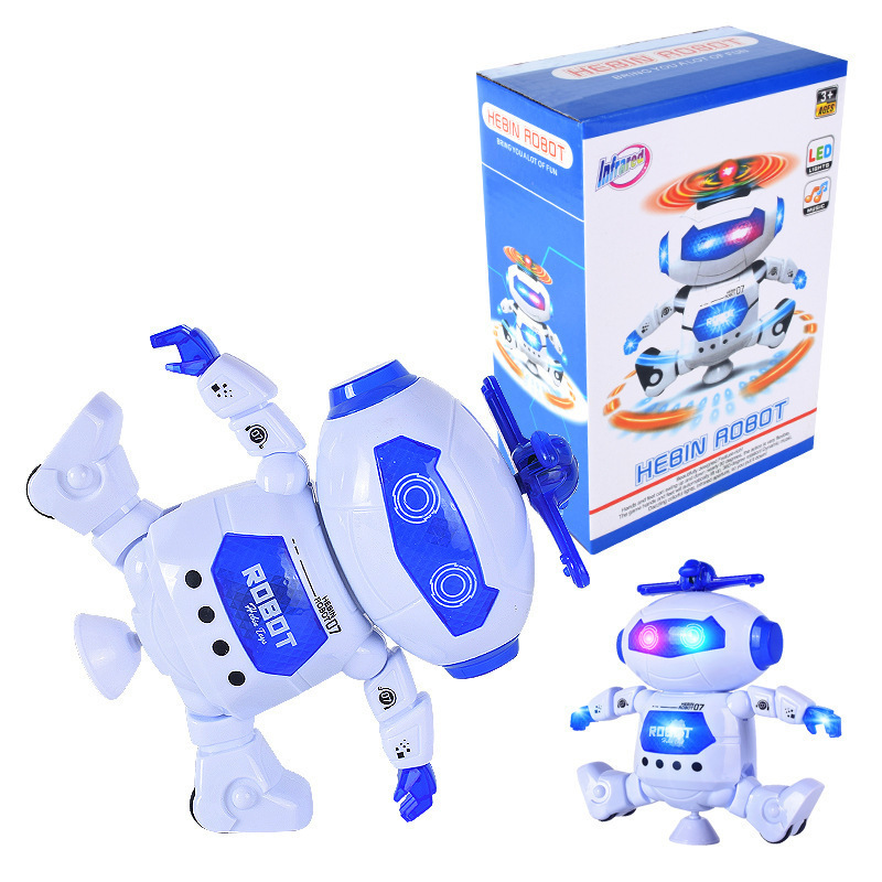 国境を越えたインテリジェント電動スペースダンスロボット、ダンス、ライト、音楽、ユニバーサルスタントロボット、子供用おもちゃ|undefined
