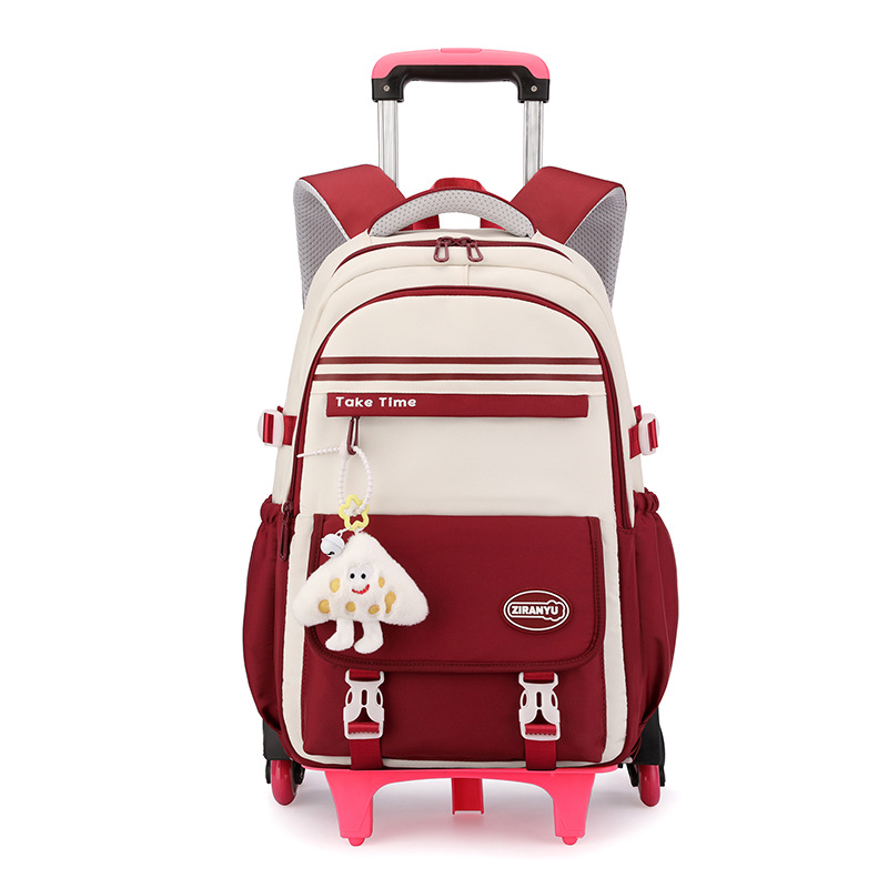 Pescado natural estilo coreano estudiantes de grado 3 - 6 bolsas escolares de varilla de tracción, bolsas escolares de moda ligeras de gran capacidad de estudiantes de secundaria