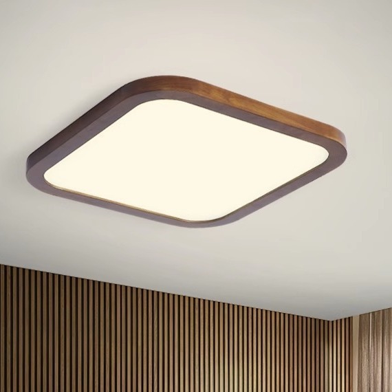 ウォールナット LED シーリングランプ新しい中国風無垢材リビングルームマスターベッドルームスタディルームダイニングルームバルコニーラウンドランプ|undefined