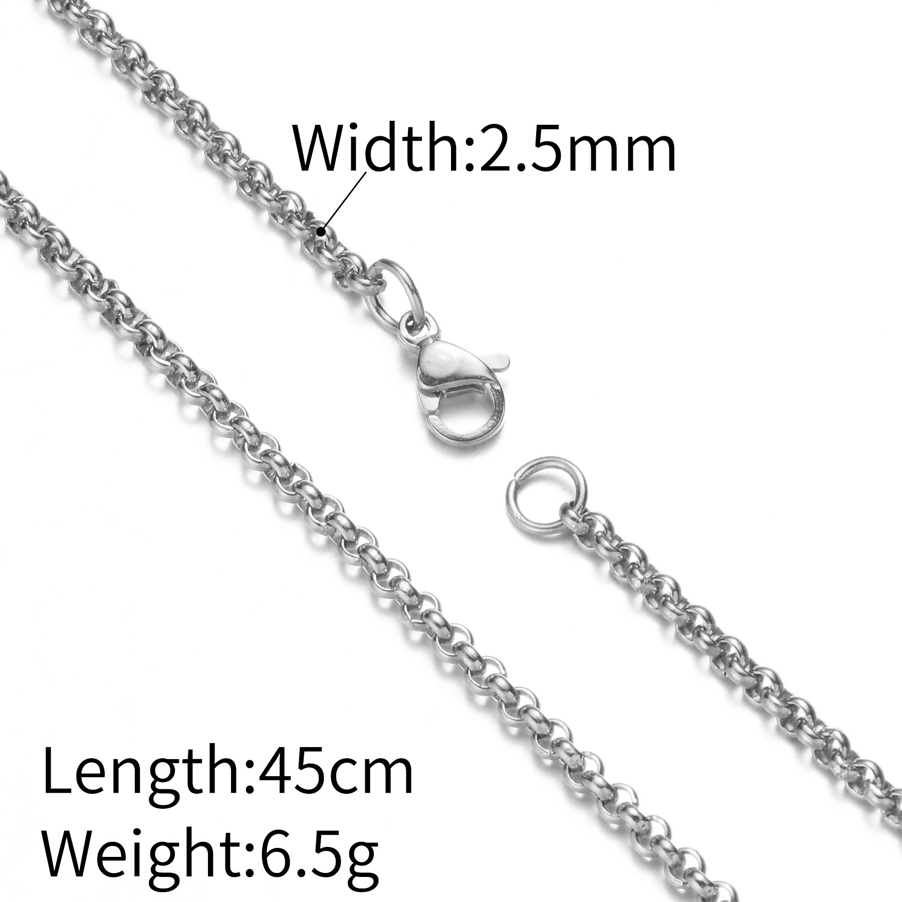 Lina Girl Titan-Perlenkette mit Schlangenknochen-Anhänger, farbecht, galvanisiert, quadratisch, aus europäischem und amerikanischem Edelstahl, kubanischem Stil_voghion.com