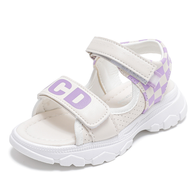 Sandálias de niñas de verano 2025, nuevos zapatos infantiles, estudiantes, zapatos transpirables, zapatos de princesa, zapatos de playa para niños grandes. image 6
