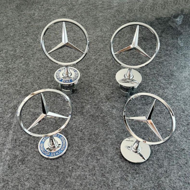 Mercedes-Benz emblem for the hood, suitable for E300, LS350, C200, and LC180 models; a universal emblem for all Mercedes-Benz vehicles