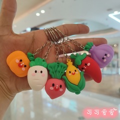 新款仿真蔬菜钥匙扣挂件脸红微笑蔬菜公仔女生学生包包挂饰小礼品