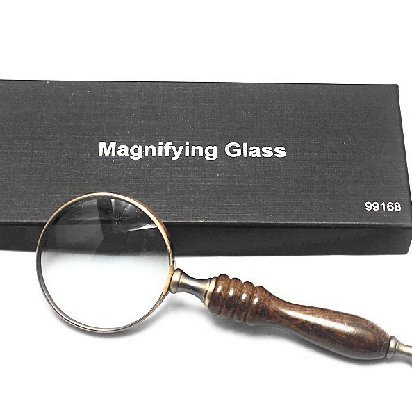 怀旧复古式手持老人礼品金属阅读放大镜99168