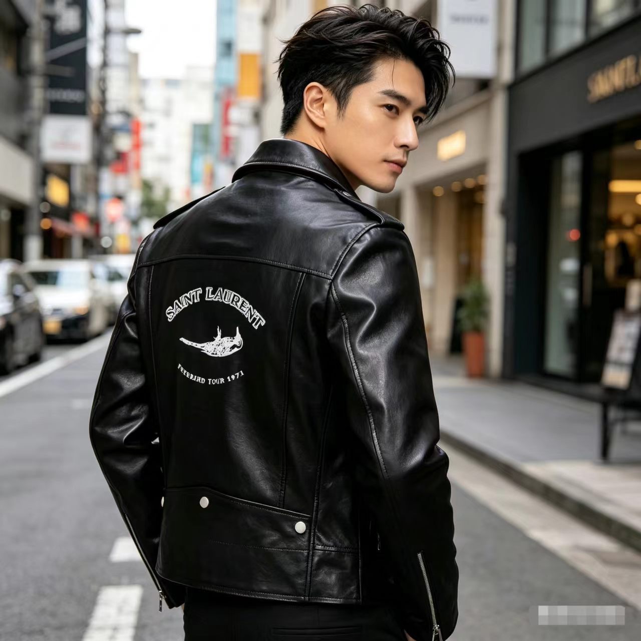 Chaqueta de Cuero para Hombre, Nueva Colección Otoño/Invierno 2026, Estilo Coreano, Corte Ajustado, Tallas Grandes, Chaqueta de Cuero PU Lavado Estilo Motero