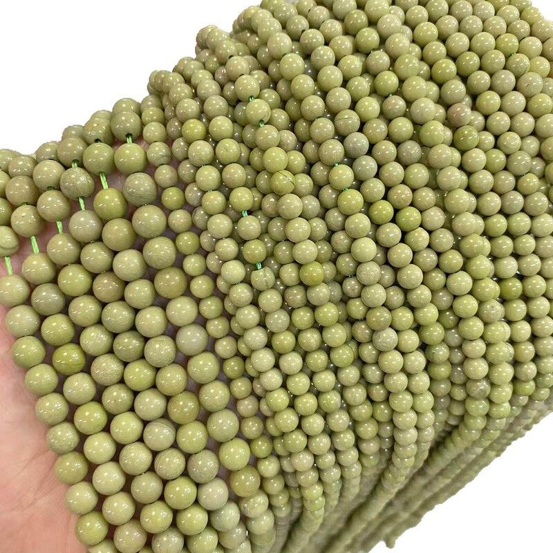 天然牛油果色阿拉善散珠抹茶鸭屎绿玛瑙圆珠批发细润配饰半成品|undefined