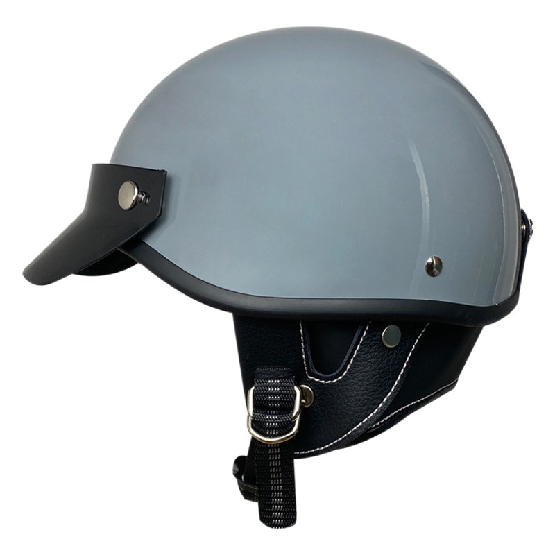 Casco para bicicleta eléctrica, medio casco de estilo japonés retro, casco moderno para hombres y mujeres, casco pequeño, casco integral, casco grande para motocicleta