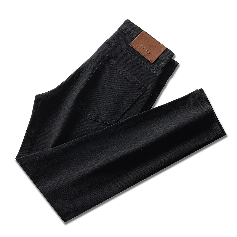 Men's Clothing Autumn/Winter New Style Dark Washed Jeans Men's Slim Fit Straight Leg Men's Autumn Denim Long Pants Thick Style_mkmklike.com