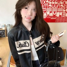 美式甜酷风辣妹短款机车皮衣外套女秋季复古百搭休闲皮夹克上衣