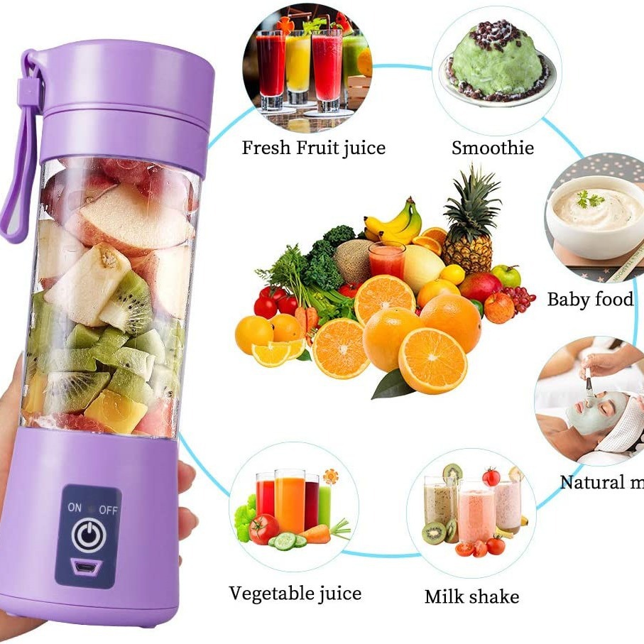 Internet Celebrity exprimidor inalámbrico hogar fruta taza mini portátil taza de jugo USB recargable pequeño exprimidor