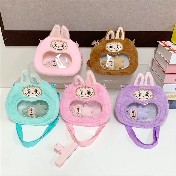 Stuffed Bag Women's Crossbody Bag Cartoon Kidsren's Bag Ins New Cute Little Girl Doll Handbag Shoulder Bag