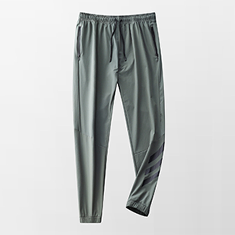 Pantalones casuales deportivos para hombres pantalones de seda de hielo para correr entrenamiento físico pantalones atados al tobillo pantalones de secado rápido transpirable Pantalones deportivos para hombres verano transfronterizo