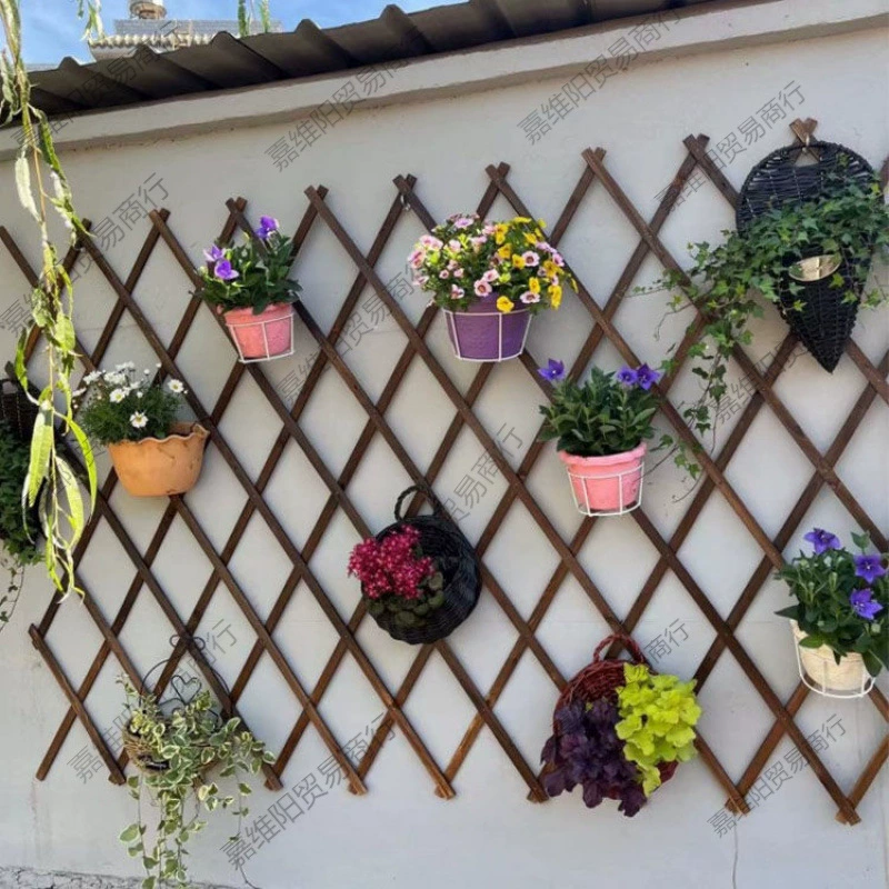 Карбонизированный антикоррозийный деревянный забор Телескопический сад деревянный забор стены декоративный