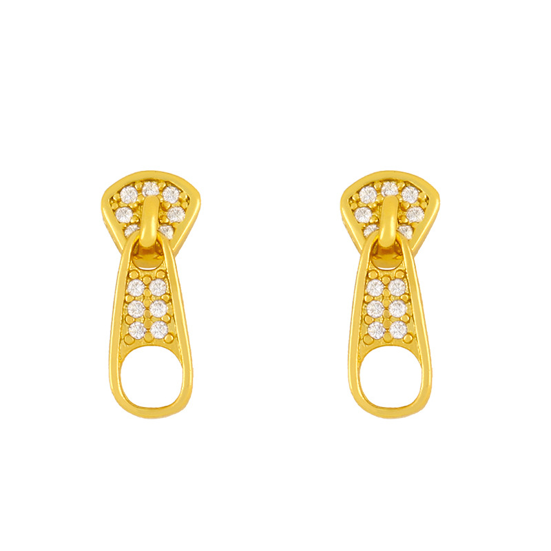 Boucles D&#39;oreilles En Diamant Serpent Smiley Court Coréen Simples display picture 8