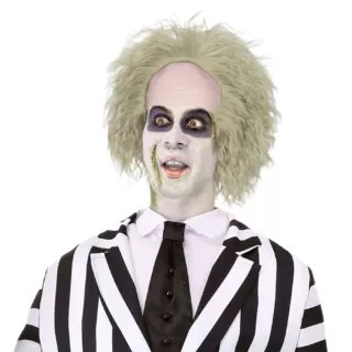 Beetlejuice Beetlejuice Dark Master Light Scalp Curly Short Curly Halloween Anime Wig