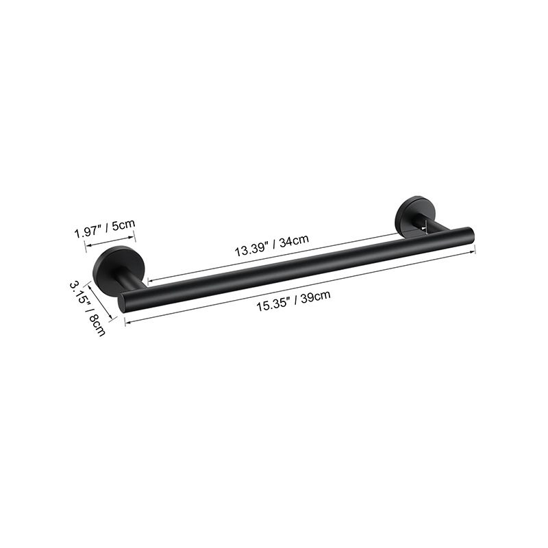 Baño transfronterizo Juego de colgantes de oro cepillado de acero inoxidable Barra de toalla Anillo de toalla Soporte de rollo de papel Gancho para ropa Kit de baño