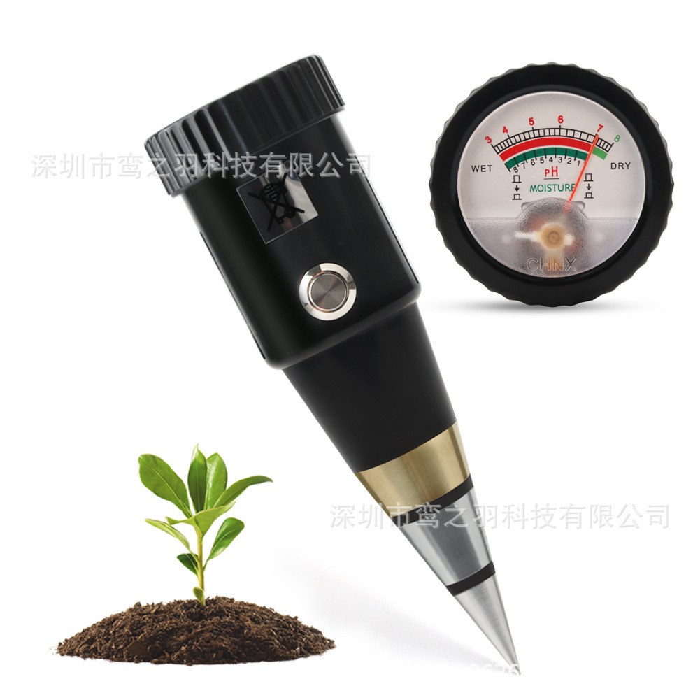 Cross-Border Hot Selling Ks-05 Short Soil Meter Ph Ph Tester Two-In-One Ph/Humidity Pointed Soil Meter