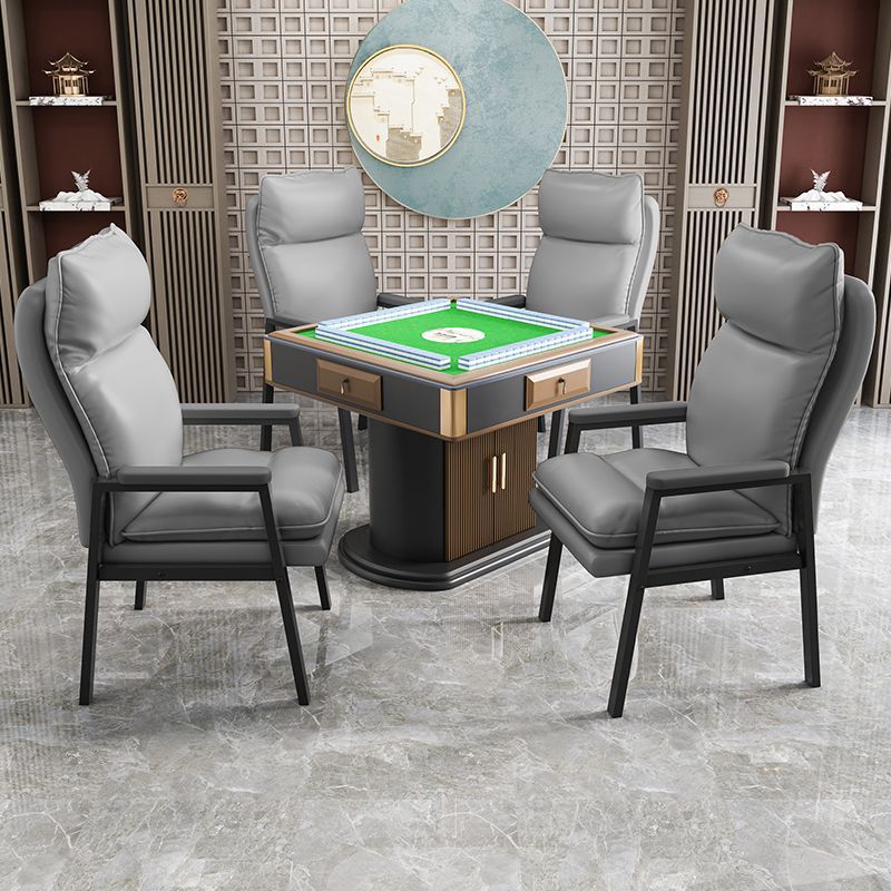 Mahjong Chair with Double-Layer Backrest for Long Sitting, Home Mahjong Stool, Mahjong Hall Meeting Chess and Card Room Chair, Chess and Card Tea House Chair