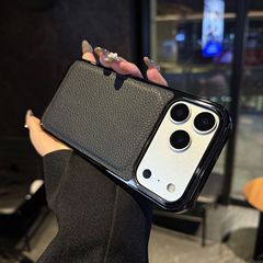 大孔跨境荔枝纹适用iphone17手机壳电镀外贸苹果17pm二合一保护套