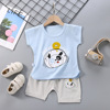 Children's sleeves, set, summer cotton T-shirt for boys, shorts, children's clothing, Korean style, wholesale