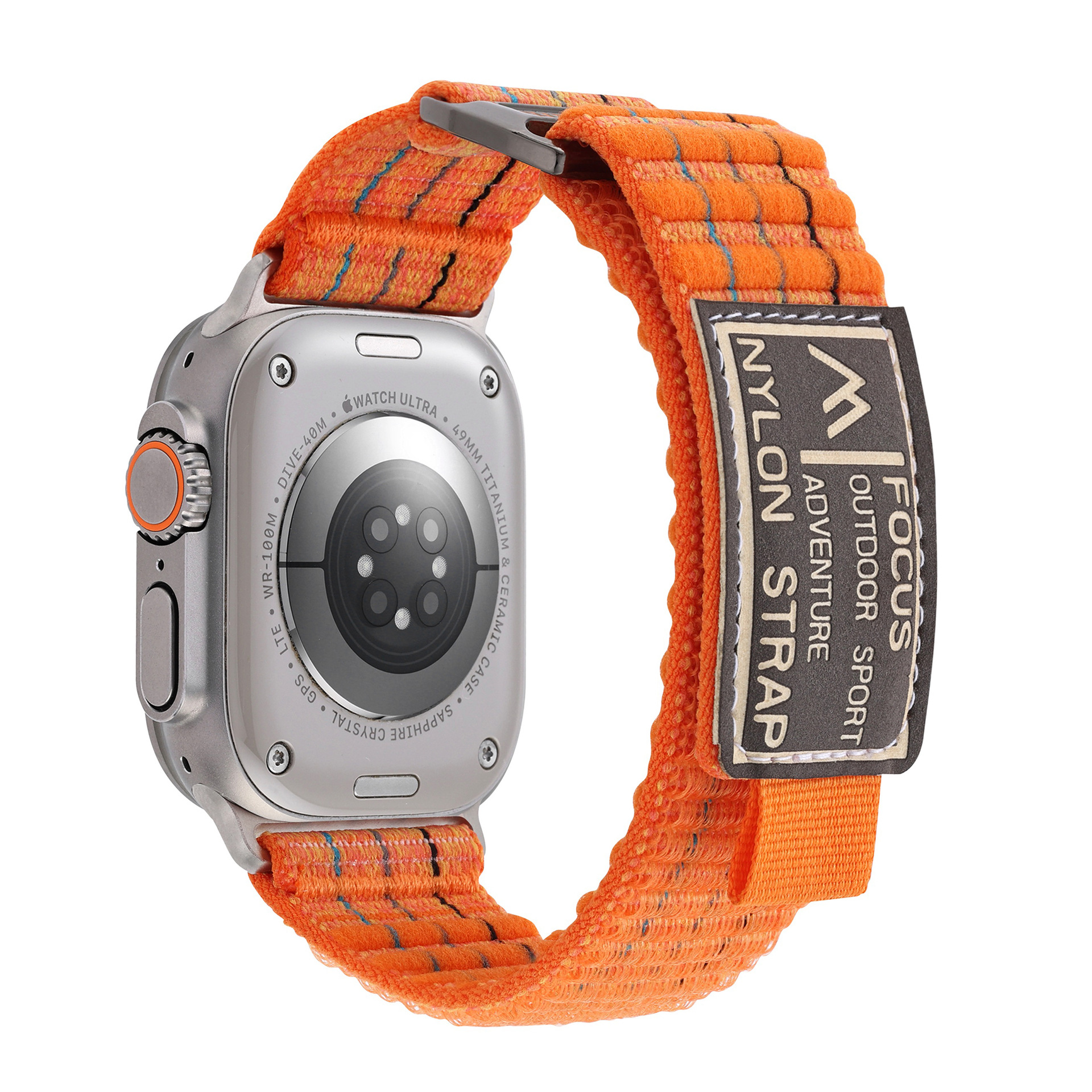 Suitable for apple watch3456789, double-section leather-coated nylon loop strap, Apple 10 strap undefined