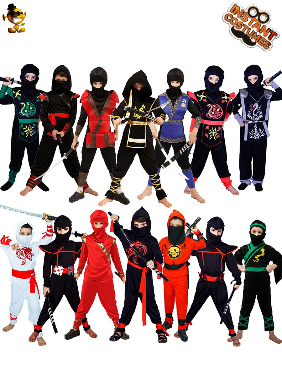 Traje de ninja para niños de Halloween Juego de rol cos Traje de actuación de ninja para niños Traje de ninja para niños