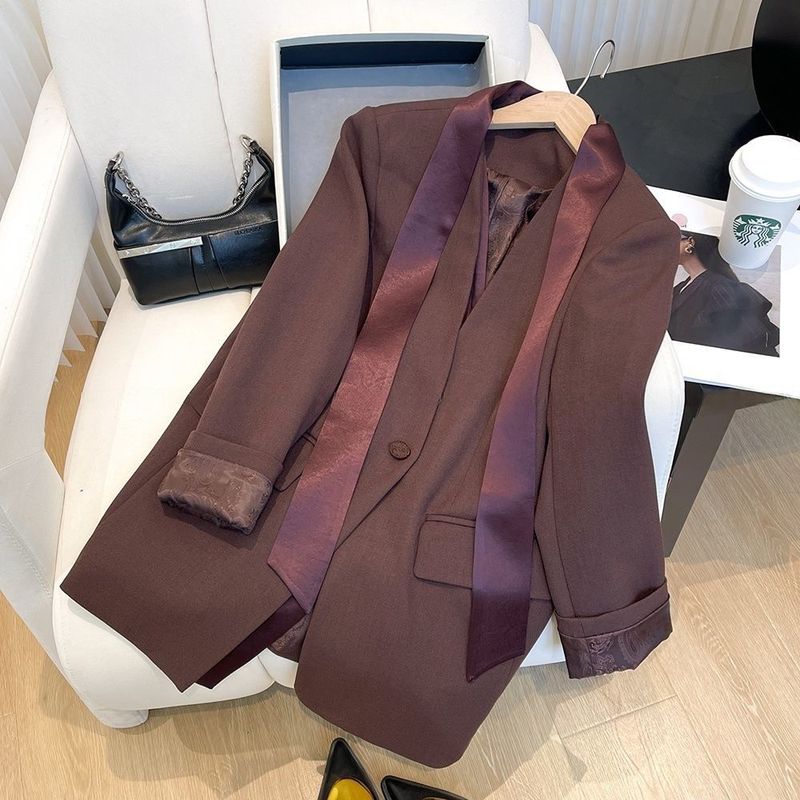 西装外套女2025秋季新款显瘦韩版时尚宽松感气质百搭小西服上衣潮|undefined
