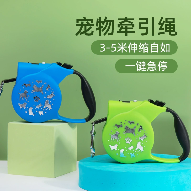 Нинбо завод прямые поставки ПЭТ Тяговый ремень светодиодный свет выгул собаки автоматическое сокращение портативный тяговый трос
