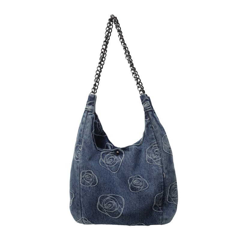 2024 nuevo estilo bolso de mezclilla mujer casual bolso de todo fósforo tendencia de moda bolso de hombro ligero y simple al por mayor