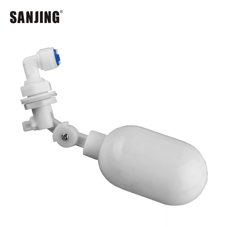 2 puntos de partición mecánica bola flotante grado alimenticio roscado interruptor de nivel de líquido ajustable cubo pequeño bola flotante purificador de agua accesorios