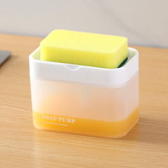 Wholesale Pressure Soap Dispenser, Scouring Pad, Dishwashing Brush, Liquid Dispensing Box for Kitchen Cleaning Brushes and Detergent